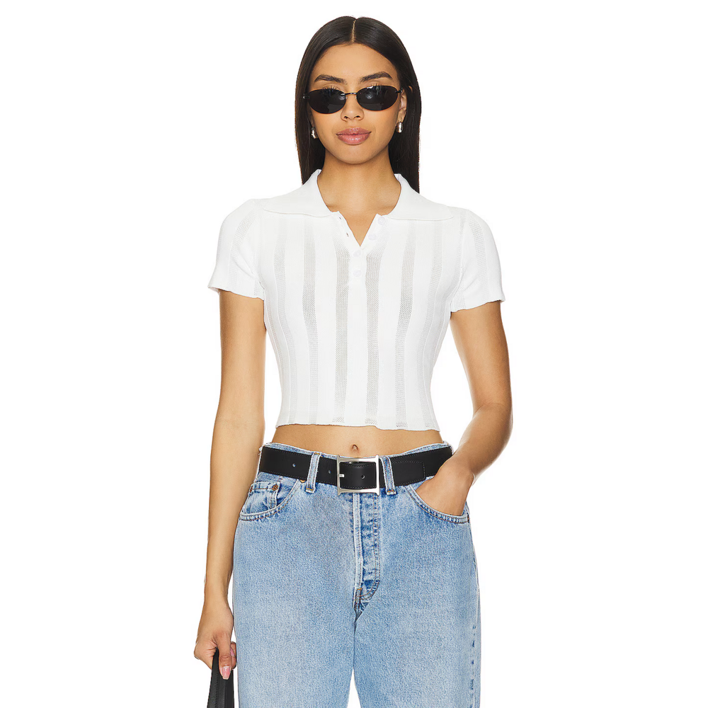 MORE TO COME x Bridget Max Crop Top in White - Picture 2 of 5